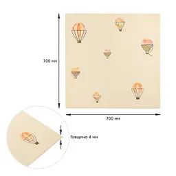 Панель стінова Sticker Wall 3D 700х700х4мм Повітряні кулі рогожка SW-00001973 - мініатюра 3