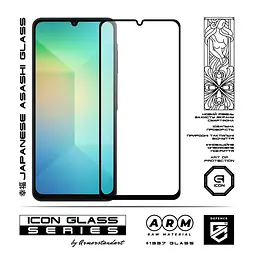 Захисне скло для Samsung Galaxy A06 (A065), Icon, 2.5D загартоване скло, повне проклеювання, глянсове, удароміцне, з олеофобним покриттям, сумісне з чохлами, міцність 9H, проста установка, ArmorStandart (ARM80169) - мініатюра 2