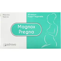 Капсули Магнокс Прегна / Magnox Pregna дієтична добавка магнієвий комплекс для вагітних (2 блістера х 15 шт.)