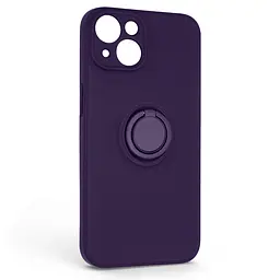 Силиконовый чехол для Apple iPhone 14, Icon Ring, фиолетовый, панель-накладка, с кольцом-подставкой на 360°, противоударный, возможность использования магнитных держателей, ArmorStandart (ARM68690)