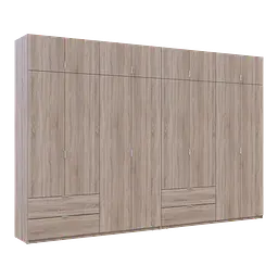 Розпашна Шафа для одягу Doros Лукас Дуб сонома 4+4 ДСП 360х50х240 (42005143) - мініатюра 6