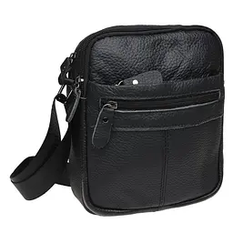 Чоловіча сумка через плече Keizer K11816-black 20х17х7 см Чорний