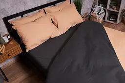 Комплект постільної білизни Moon&Star Бязь Gold Люкс Gray Cream King Size 220x240 наволочки 2х40х60 - мініатюра 3