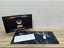 Великий килимок для мишки WorkPlaceShop TXT Анотація хвилі 700 x 300 мм - мініатюра 2
