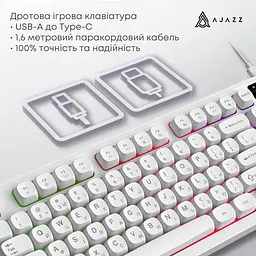Клавіатура Ajazz AF98 White USB-C (AF98-W) - мініатюра 12