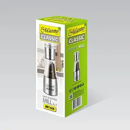 Мельничка Maestro MR-1628 подрібнювач для перцю, солі, спецій прозорий/сірий - мініатюра 2