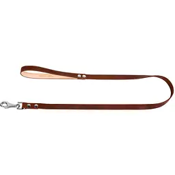 Повідець для собак Collar, одинарний, непрошитий, шкіряний, 122х2 см, коричневий - мініатюра 2