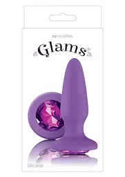 Анальна пробка Glams Gem 10.5 см (фіолетовий) - мініатюра 3