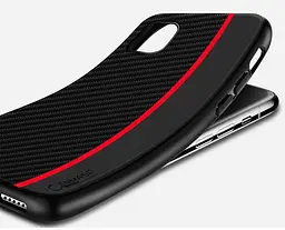 Чехол накладка Primo Cenmaso для Apple iPhone 11 Pro Max Black&Red - мініатюра 4