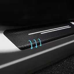 Захисна плівка накладка на пороги для Subaru Чорний Карбон 4 шт - мініатюра 2