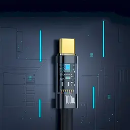 Кабель Baseus Explorer with Auto Shutdown USB-C to USB-C 100w 2m Cluster Black (P10319704111-00) [155540] - мініатюра 13