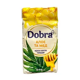 Твердое мыло Dobra Алое и мед 5 х 70 г (4820195509180)