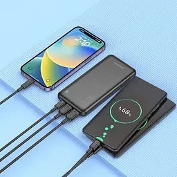 Портативний ЗП Power Bank Borofone BJ38 22.5W+PD20W 10000 mAh Black - мініатюра 2