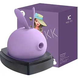 Вакуумний стимулятор з вібрацією KisToy Miss KK Purple - мініатюра 4