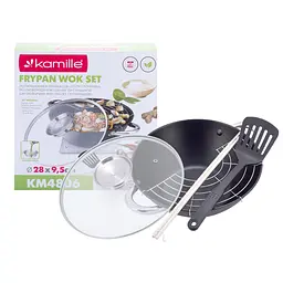 Сковорода WOK Kamille KM-4806MR 28 см 3,6 л - мініатюра 5