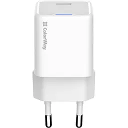 Зарядний пристрій ColorWay GaN Mini 25W PD Port PPS USB-C white (CW-CHS052PD-WT) - мініатюра 2