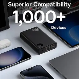 Батарея універсальна Baseus Adaman Metal Digital Display 24000mAh 140W, Black (P10021508113-00) (P10021507112-02 / P10021508113-00) - мініатюра 7