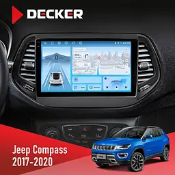 Штатна магнітола Jeep Compass 2017-2020 Decker D10-010 6x128, DSP, 4G, 2K Decker (НФ-00009407)