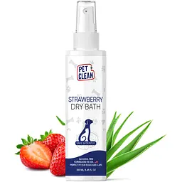 Сухий шампунь Pet Clean Dry Bath Strawberry для домашніх тварин з ароматом полуниці 250 мл - мініатюра 2