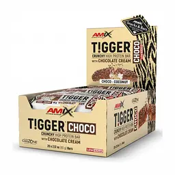 Протеїновий батончик (Tigger Zero Choco Bar) — 20 × 60 г, choco кокос