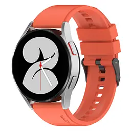Ремінець для Samsung Galaxy Watch 4 40mm - помаранчевий ширина кріплення 20мм силікон Watchbands GT (W45-5WB36178360) - мініатюра 2