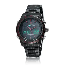 Наручний годинник чоловічий Naviforce Army NF9024 Black Red, NF9024 B/B/R (15218)