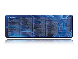 Великий килимок для мишки WorkPlaceShop Поєднання клавіш для Windows Синій, 900 x 300 мм