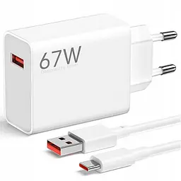 Зарядний пристрій Xiaomi 67W HyperCharge Combo White Type-C cable (BHR9465EU) - мініатюра 2