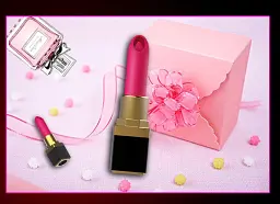 Вібратор I’MCUM KissLips в формі губної помади Чорний (IM-KST503) - мініатюра 2