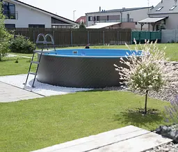 Басейн каркасний круглий Ø 4,6 м × 1,2 м Azuro Rattan морозостійкий, Чехія для дорослих та дітей - мініатюра 3