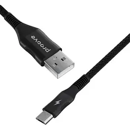 Кабель Proove Braided Scout USB-A to Micro USB 2.4A 1m Black (CCBS20001301) [130725] - мініатюра 3