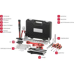 Набір інструментів Intertool ET-6073 72 шт [85184] - мініатюра 13