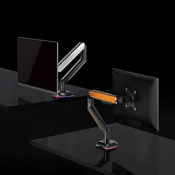 Кронштейн для монітора з RGB-підсвічуванням, регулюванням висоти, поворотом і нахилом ITech LDT63-C012GL 17–32" - мініатюра 12