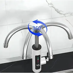 Проточний водонагрівач Delimano кран-бойлер LCD змішувач з підігрівом води - мініатюра 4