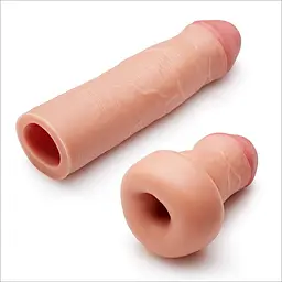 Насадка на пеніс Lovetoy Revolutionary Silicone Nature Extender 17.8 см коричневий - мініатюра 9