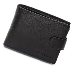 Чорне шкіряне портмоне з відділом для документів Marco Coverna MCBK10-805 10 см - мініатюра 2