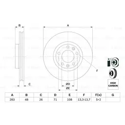 Гальмівний диск Bosch 0 986 479 193 - мініатюра 5