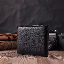 Гаманець середнього розміру з оригінальною монетницею ST Leather 22458 чорний - мініатюра 9