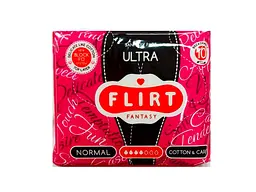 Прокладки гігієнічні FANTASY FLIRT 10 шт 4 краплі Cotton&care Ultra Ligt