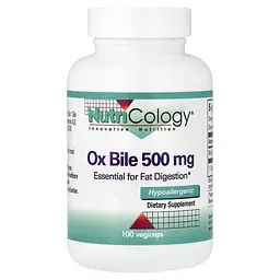 Желчные кислоты Ox Bile 500 mg 100 растительных капсул Nutricology vit0005995