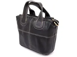 Жіноча шкіряна сумка на блискавці Vintage 25х27х5 см sum0013986