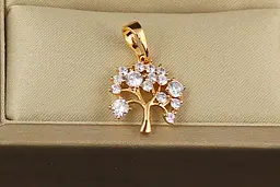 Кулон Xuping Jewelry дерево з білими каменями 1.5 см золотистий