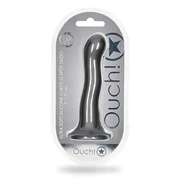 Фалоімітатор Ouch! Curvy G-Spot Dildo 7'' 17 cm (сірий) - мініатюра 19