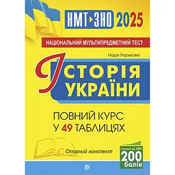 Історія України. НМТ. Опорний конспект. Повний курс для підготовки до ЗНО і НМТ 2025 - Надія Харькова