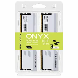 Модуль пам'яті для комп'ютера DDR4 16GB (2x8GB) 3600 MHz Onyx White RGB Prologix (PRO16GB3600YWR4K) - мініатюра 4