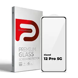 Захисне скло для Xiaomi 12 Pro 5G/13 Ultra 5G, Full Glue Curved, з вигнутими краями і заокругленнями з боків, на весь екран, глянцеве скло з рамкою, загартоване, ударостійке, олеофобне покриття, клейовий шар по контуру, ArmorStandart (ARM60931)