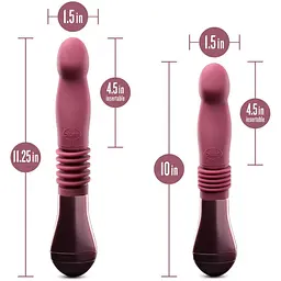 Пульсатор Temptasia Blush Trixie Thrusting Dildo Wine Red - мініатюра 5