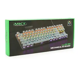 Клавіатура механічна ігрова з підсвічуванням iMICE GK-800, Eng/Укр/Рус, Black - мініатюра 5
