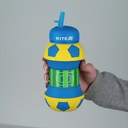 Силіконова пляшка для води Kite 550 мл синьо-жовта (K26-1272-2) - мініатюра 4