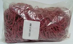 Банківські гумки, Plast, №100, червоні, 1,5 мм, діаметр 100 мм, 1 кг, для фіксації банкнот